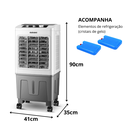 Ver imagem 6 de Combo Climatizador de Ar Frio Portátil Itatiaia 20 Litros 4 em 1 127V - Resfria, Umidifica, Filtra,