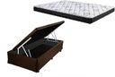 Ver imagem 1 de Cama Box Baú Solteiro Conforto Sintético Marrom + Colchão Solteiro Conforto Espuma D33 17x88x188