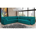 Ver imagem 3 de Sofá Magno 3.32x3.97m de Canto, Retrátil e Reclinável - Verde