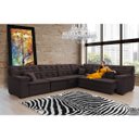 Ver imagem 1 de Sofá Magno 3.32x2.37m de Canto, Retrátil e Reclinável - Marrom