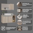 Ver imagem 5 de Conjunto Gabinete Banheiro Virtus 80cm - Gabinete + Cuba + Espelheira Madeirado Inteiro