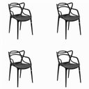 Ver imagem 2 de Kit 4 Cadeiras Polipropileno Allegra La Mobilia: Design para Sala de Jantar e Varanda