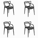 Ver imagem 2 de Kit 4 Cadeiras Polipropileno Allegra La Mobilia: Design para Sala de Jantar e Varanda