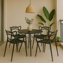Ver imagem 1 de Kit 4 Cadeiras Polipropileno Allegra La Mobilia: Design para Sala de Jantar e Varanda