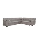 Ver imagem 4 de Sofá Magno 3.77x2.37m de Canto, Retrátil e Reclinável - Avelã