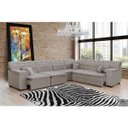 Ver imagem 3 de Sofá Magno 3.77x2.37m de Canto, Retrátil e Reclinável - Avelã