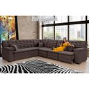 Ver imagem 1 de Sofá Magno 2.37x3.77m de Canto, Retrátil e Reclinável - Marrom