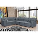Ver imagem 3 de Sofá Magno 2.37x3.77m de Canto, Retrátil e Reclinável - Chumbo