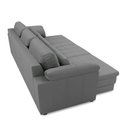 Ver mais imagens de Sofá Retrátil Manual Sala de Estar Nolan Bipartido 332cm Conforto Premium em Couro Cinza G58 - Gran