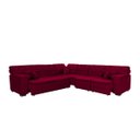 Ver imagem 4 de Sofá Magno 2.37x3.77m de Canto, Retrátil e Reclinável - Vinho