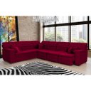 Ver imagem 3 de Sofá Magno 2.37x3.77m de Canto, Retrátil e Reclinável - Vinho