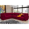 Sofá Magno 2.37x3.77m de Canto, Retrátil e Reclinável - Vinho - 1