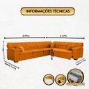 Ver imagem 2 de Sofá Magno 3.97x2.37m de Canto, Retrátil e Reclinável - Terra