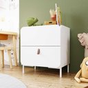 Ver imagem 1 de Mesa de Cabeceira Infantil 2 Gavetas 50cm Curve Brv Móveis