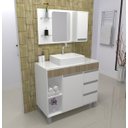 Ver imagem 1 de Gabinete / Armário Banheiro Fit Supreme 97 cm - Carvalho