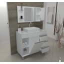 Ver imagem 2 de Gabinete / Armário Banheiro Fit Supreme 97 cm - Carvalho