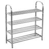 Sapateira Prateleira Inox 4 Andares Sapato Calçado Tenis Estante Casa Corredor Recepçao Entrada Orga - 7