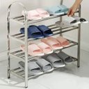 Ver imagem 4 de Sapateira Prateleira Inox 4 Andares Sapato Calçado Tenis Estante Casa Corredor Recepçao Entrada Orga