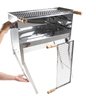 Churrasqueira Espetinho Inox Portatil Modelo Dobravel com 2 Grelhas Inox Tamanho 60x25x90 - 3