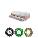 Ver imagem 5 de Bicama Box Solteiro Linho 88x188x28 Cm com Colchão Ecoline D33 Espuma Ecoflex