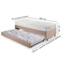 Ver imagem 2 de Bicama Box Solteiro Linho 88x188x28 Cm com Colchão Ecoline D33 Espuma Ecoflex
