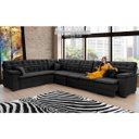 Ver imagem 1 de Sofá Magno 2.37x4.57m de Canto, Retrátil e Reclinável - Preto