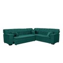 Ver imagem 4 de Sofá Magno 2.57x2.37m de Canto, Retrátil e Reclinável - Verde