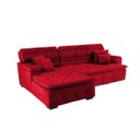 Ver imagem 4 de Sofá Orlando 2.20x2.10m com Chaise, Retrátil e Reclinável - Vermelho