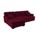Ver imagem 5 de Sofá Orlando 2.40x1.50m com Chaise, Retrátil e Reclinável - Vinho