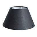 Ver imagem 2 de Cúpula Abajur Luminária Cônica 30x15x40cm de Tecido Algodão Soquete Nacional Cor Preto Ref 28