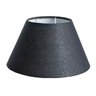 Cúpula Abajur Luminária Cônica 30x15x40cm de Tecido Algodão Soquete Nacional Cor Preto Ref 28 - 2