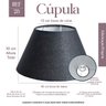 Cúpula Abajur Luminária Cônica 30x15x40cm de Tecido Algodão Soquete Nacional Cor Preto Ref 28 - 1