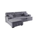 Ver imagem 5 de Sofá Orlando 2.80x1.50m com Chaise, Retrátil e Reclinável - Chumbo