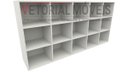 Ver imagem 4 de Balcão Armário Colmeia Horizontal 100%mdf Estante Prateleira