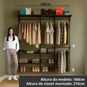 Ver imagem 5 de Closet Aberto Modulado Solteiro 205cm Legacy Preto