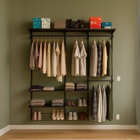 Closet Aberto Modulado Solteiro 205cm Legacy Preto