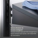 Ver imagem 7 de Closet Aberto Modulado Solteiro 205cm Legacy Preto