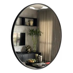 Espelho Redondo 60cm com Moldura Alumínio Preto - 6
