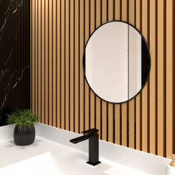 Espelho Redondo 60cm com Moldura Alumínio Preto - 9