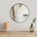 Ver imagem 2 de Espelho Redondo 60cm com Moldura Alumínio Preto