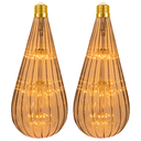 Ver imagem 2 de Kit 2 Lâmpadas Led Taschibra Vintage Fireworks Bt125 E27 Bivolt 2200k Amarelo Âmbar