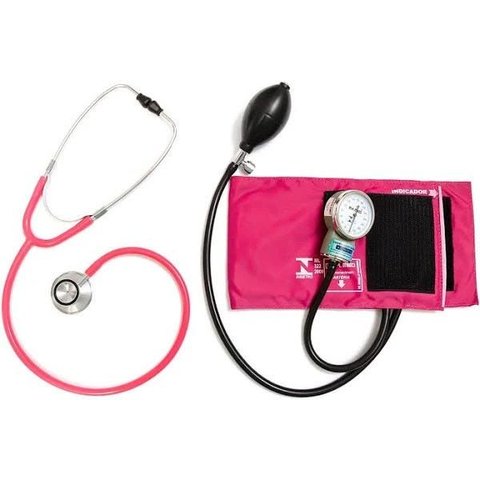 Aparelho de Pressão Rosa com Esteto Duosson - Pa Med - Cjpa201