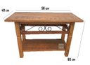 Ver imagem 1 de Mesa Aparador Madeira de Demolição Rustico com Prateleira 90x40x60 Com