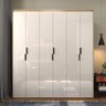 Guarda-roupa Casal 6 Portas Roupeiro Corção Madeirado com Off White - 1