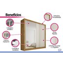 Ver imagem 5 de Guarda Roupas 2 Portas de Correr 2 Ptas 1RIP 1ESP 4GV Lugano Europa Peroba