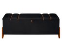 Ver imagem 3 de Recamier Baú Roma 1,50m Premium Sofá para Cama Casal Estilo Estofado Decorativo Cor Preto