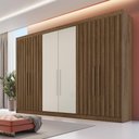 Ver imagem 1 de Guarda Roupa Casal 6 Portas com 4 Portas Ripadas Potente - Móveis Europa