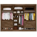 Ver imagem 3 de Guarda Roupa 6 Portas 4 Portas Ripadas Potente com Ripado 100% Mdf Brauna Off White - Móveis Europa