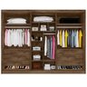 Guarda Roupa 6 Portas 4 Portas Ripadas Potente com Ripado 100% Mdf Brauna Off White - Móveis Europa - 3