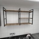 Ver imagem 1 de Prateleira Industrial para Cozinha - Aço Preto - 30cm - Modelo Ind14